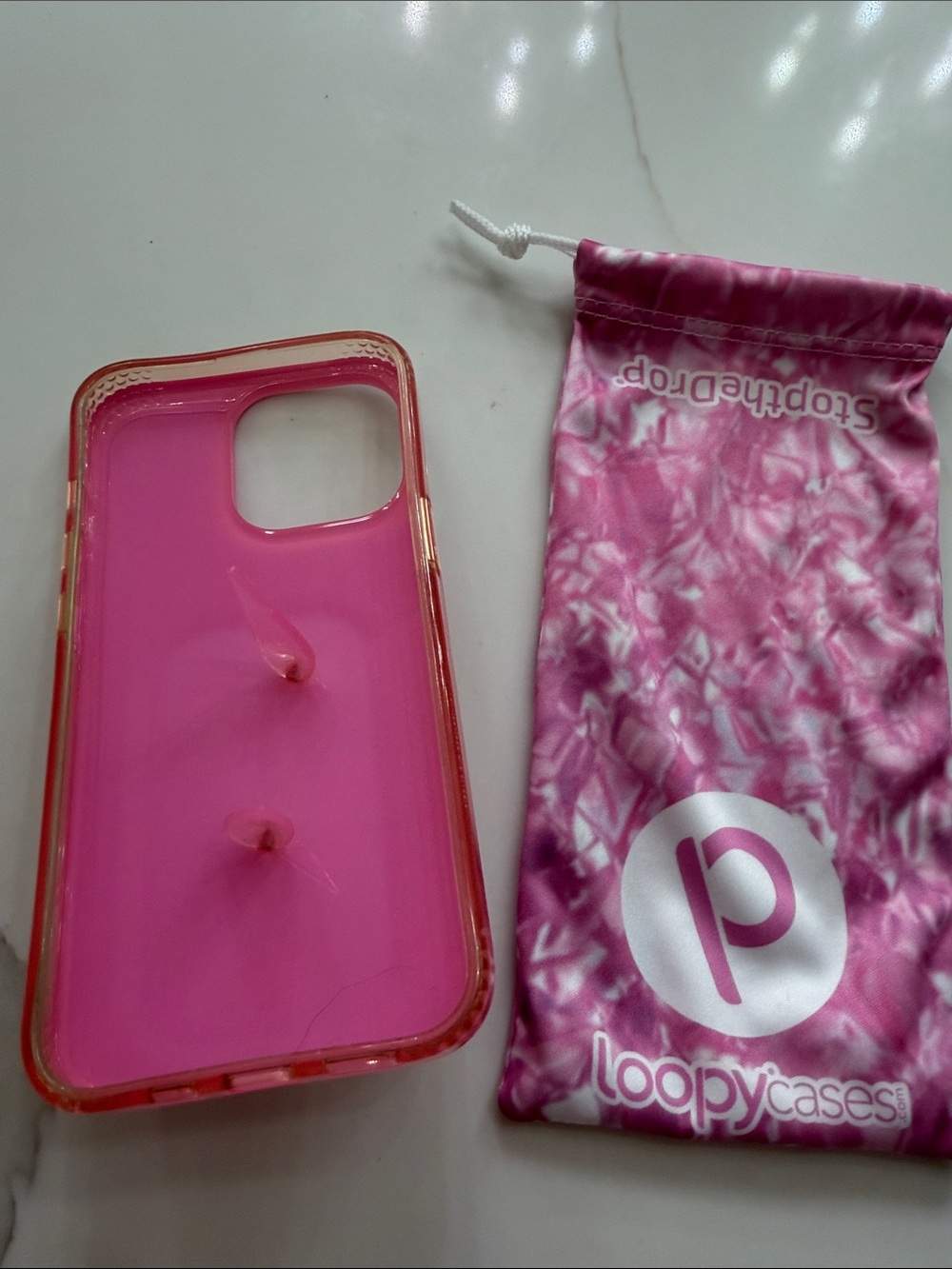 Pink Opal Shell Loopy Case I Phone 13 Pro - Picture 3 of 3